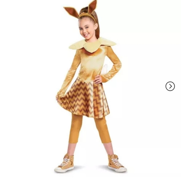 Kids' Pokemon Eevee Deluxe Halloween Costume Dress (L 10-12) - Picture 1 of 8